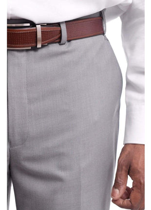 Calvin Klein Sale Pants Calvin Klein Body Slim Fit Solid Light Gray Flat Front Washable Dress Pants