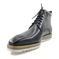 Thumbnail for Carrucci SHOES Carrucci Mens Black Burnished Lace-Up Boot