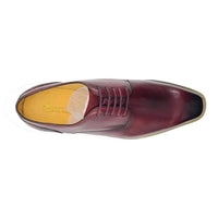Thumbnail for Carrucci SHOES Carrucci Mens Red Lace-Up Leather Derby Casual Shoes