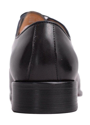 Carrucci SHOES Carrucci Solid Navy Blue Whole Cut Oxford Leather Dress Shoes