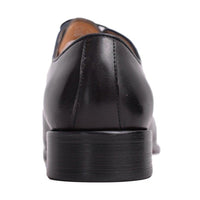Thumbnail for Carrucci SHOES Carrucci Solid Navy Blue Whole Cut Oxford Leather Dress Shoes
