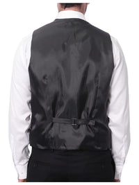 Thumbnail for Cemden TWO PIECE SUITS Cemden Mens Slim Fit Solid Black 1 Button 3 Piece Tuxedo Suit With Shawl Lapels