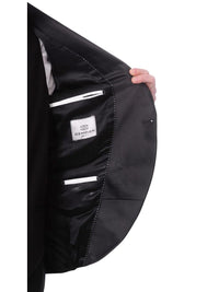 Thumbnail for Cemden TWO PIECE SUITS Cemden Mens Slim Fit Solid Black 1 Button 3 Piece Tuxedo Suit With Shawl Lapels