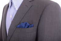 Thumbnail for Cesare Attolini Pocket Squares Cesare Attolini Solid Blue Cashmere Pocket Square Handmade In Italy