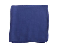 Thumbnail for Cesare Attolini Pocket Squares Cesare Attolini Solid Blue Cashmere Pocket Square Handmade In Italy