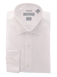 Thumbnail for Christopher Lena SHIRTS White / 15 1/2 32/33 Mens Slim Fit Solid Spread Collar Cotton Wrinkle Free Dress Shirt
