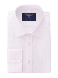 Thumbnail for Christopher Morris Bestselling Items 14 1/2 32/33 Christopher Morris Mens 100% Cotton Solid White Non-Iron Classic Fit Dress Shirt