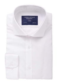 Thumbnail for Christopher Morris Boys Bestselling Items 6 Christopher Morris Boys Solid White 100% Slim Fit Cotton Dress Shirt