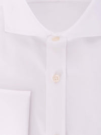 Thumbnail for Christopher Morris SHIRTS Mens Extra Slim Fit Solid White Twill Spread Collar Non Iron Cotton Dress Shirt