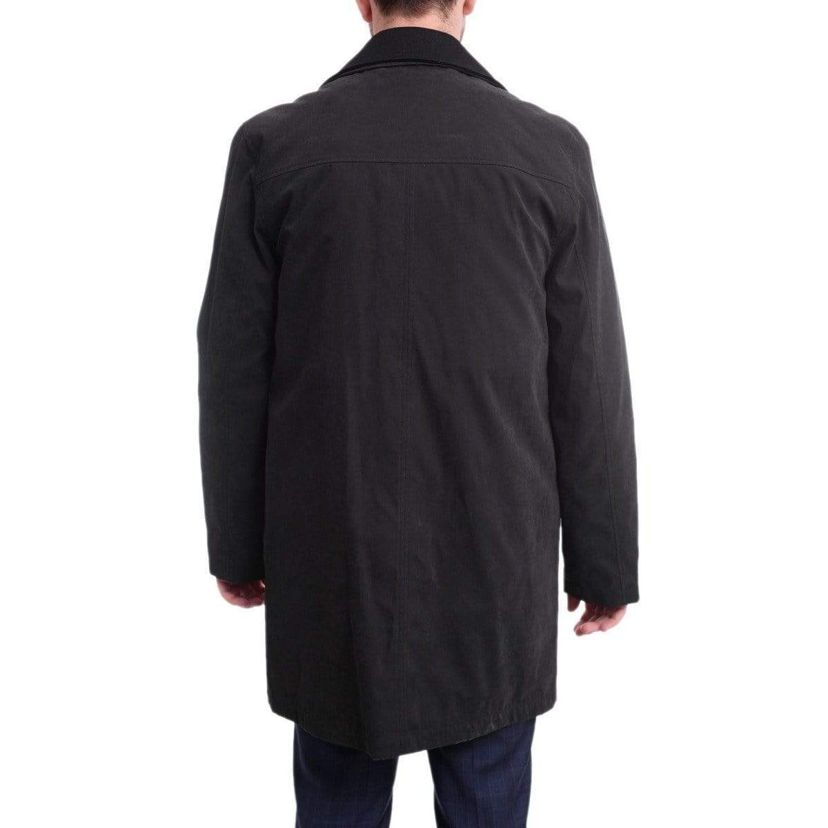 Cianni Cellini Dress Coats Men's Rain-proof Iconic Black Trench Coat Jacket With Removable Liner