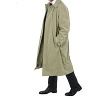 Thumbnail for Cianni Cellini OUTERWEAR Men's Single Breasted Beige Long Trench Coat Jacket With Removable Belt & Liner