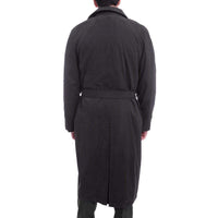 Thumbnail for Cianni Cellini OUTERWEAR Men's Single Breasted Black Long Trench Coat Jacket With Removable Belt & Liner