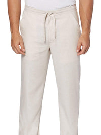 Thumbnail for Cubavera Sale Pants 44X32 Cubavera Classic Fit Solid Khaki Flat Front Linen Blend Dress Pants