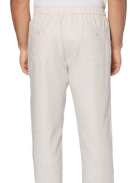 Thumbnail for Cubavera Sale Pants Cubavera Classic Fit Solid Khaki Flat Front Linen Blend Dress Pants