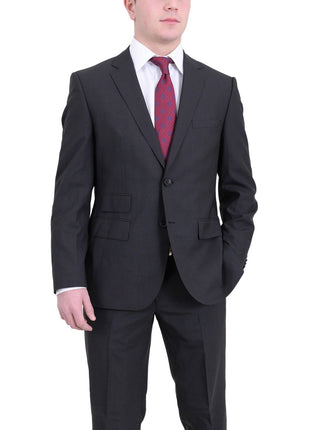 HUGO BOSS TWO PIECE SUITS Hugo Boss The Kings/central Classic Fit Gray Mini Check Two Button Wool Suit