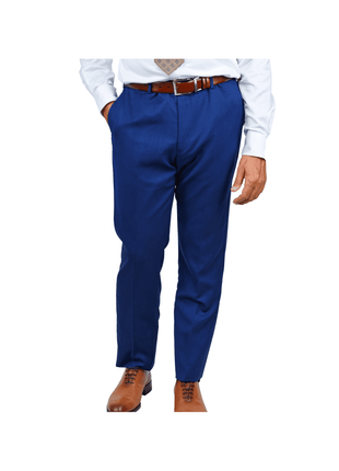 blue flat front John Varvatos suit pants