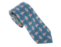 Thumbnail for Kiton Ties For Amazon Kiton Napoli Mens Teal Paisley Motif Seven Fold Handmade Silk Necktie