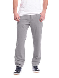 Thumbnail for Label E 34 / 36 Mens Classic Fit Solid Gray Flat Front Stretch Cotton 5 Pocket Jean Style Pant