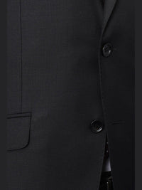 Thumbnail for Label M Bestselling Items Men's Euro Slim Fit Solid Black Two Button 2 Piece 100% Wool Suit