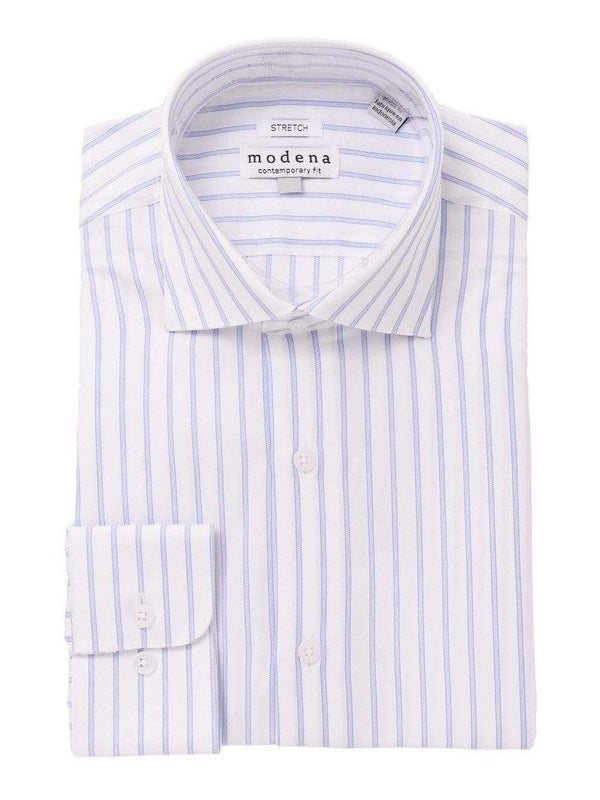 Mens white cheap striped dress shirt