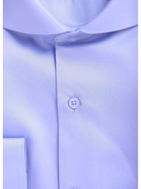Thumbnail for Modena SHIRTS Mens Slim Fit Solid Blue Spread Collar Cotton Blend Dress Shirt