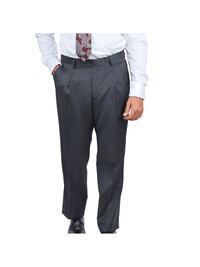 Thumbnail for charcoal gray pleated men's suit pants