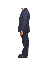 Thumbnail for side view of navy blue classic fit suit