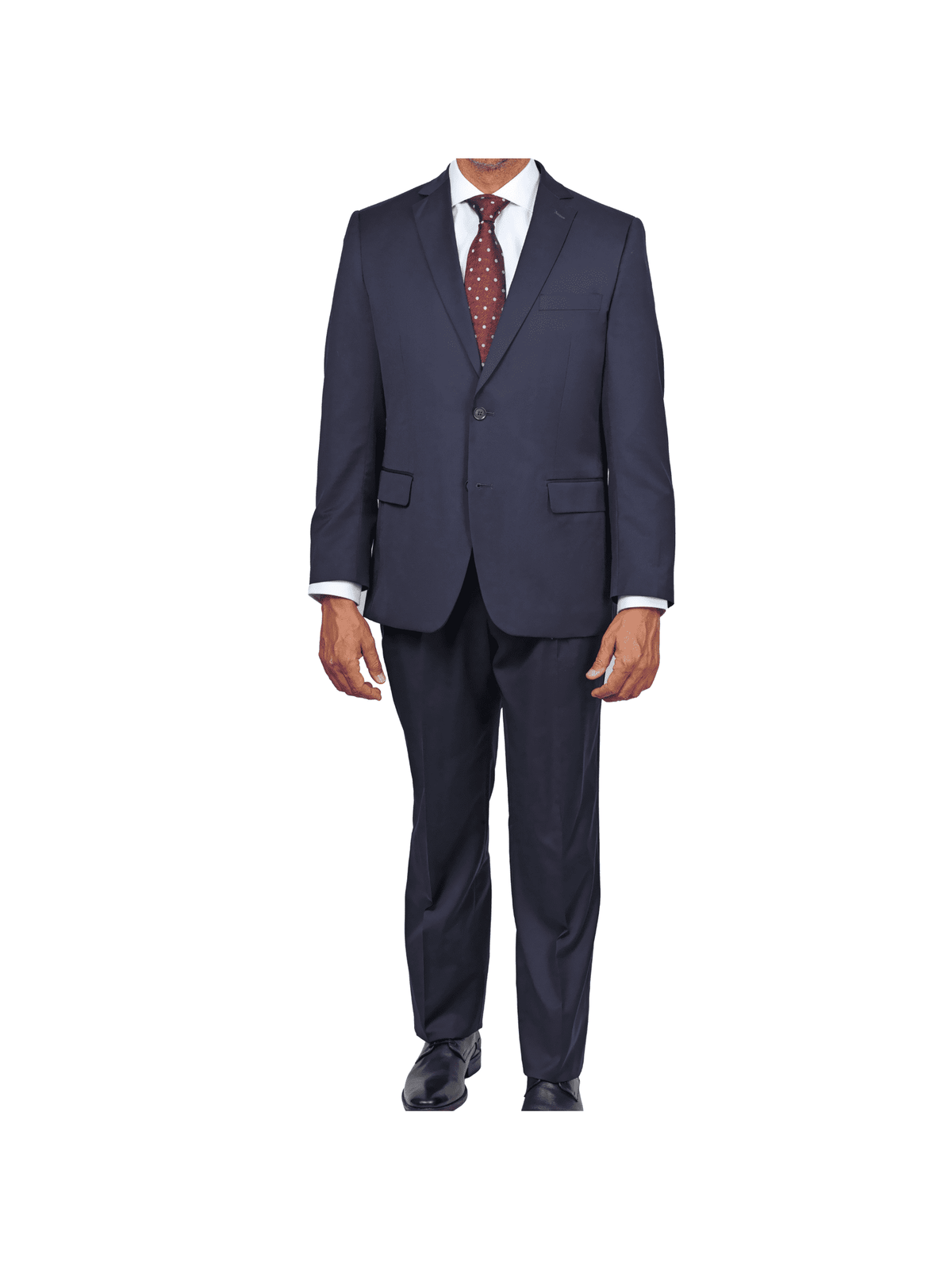 navy blue wool suit with pleated pants