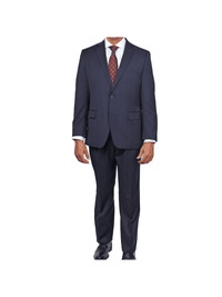 Thumbnail for navy blue wool suit with pleated pants