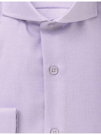 Thumbnail for Proper Shirtings SHIRTS The Suit Depot Mens Cotton Lavender Purple Cutaway Collar Slim Fit Dress Shirt