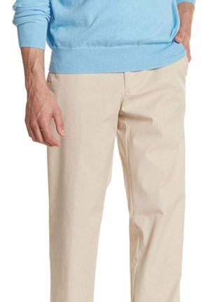 Ralph Lauren PANTS 32X30 Lauren Ralp Lauren Regular Fit Solid Tan Flat Front Cotton Dress Pants