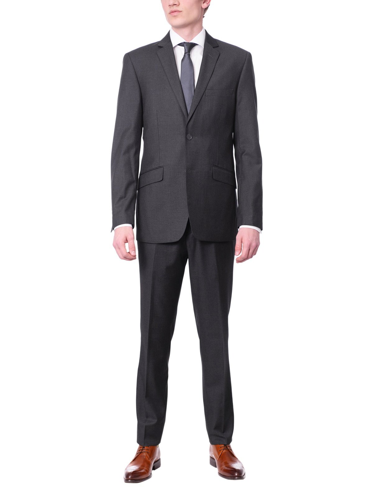 Raphael Bestselling Items Medium grey / 34R Raphael Slim Fit Solid Medium Gray Two Button Suit