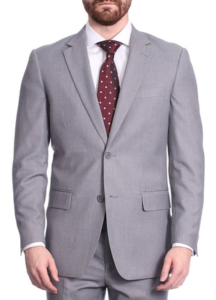 light gray classic fit men's suit jacket