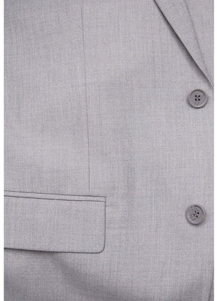 close up of light gray men's suit buttons