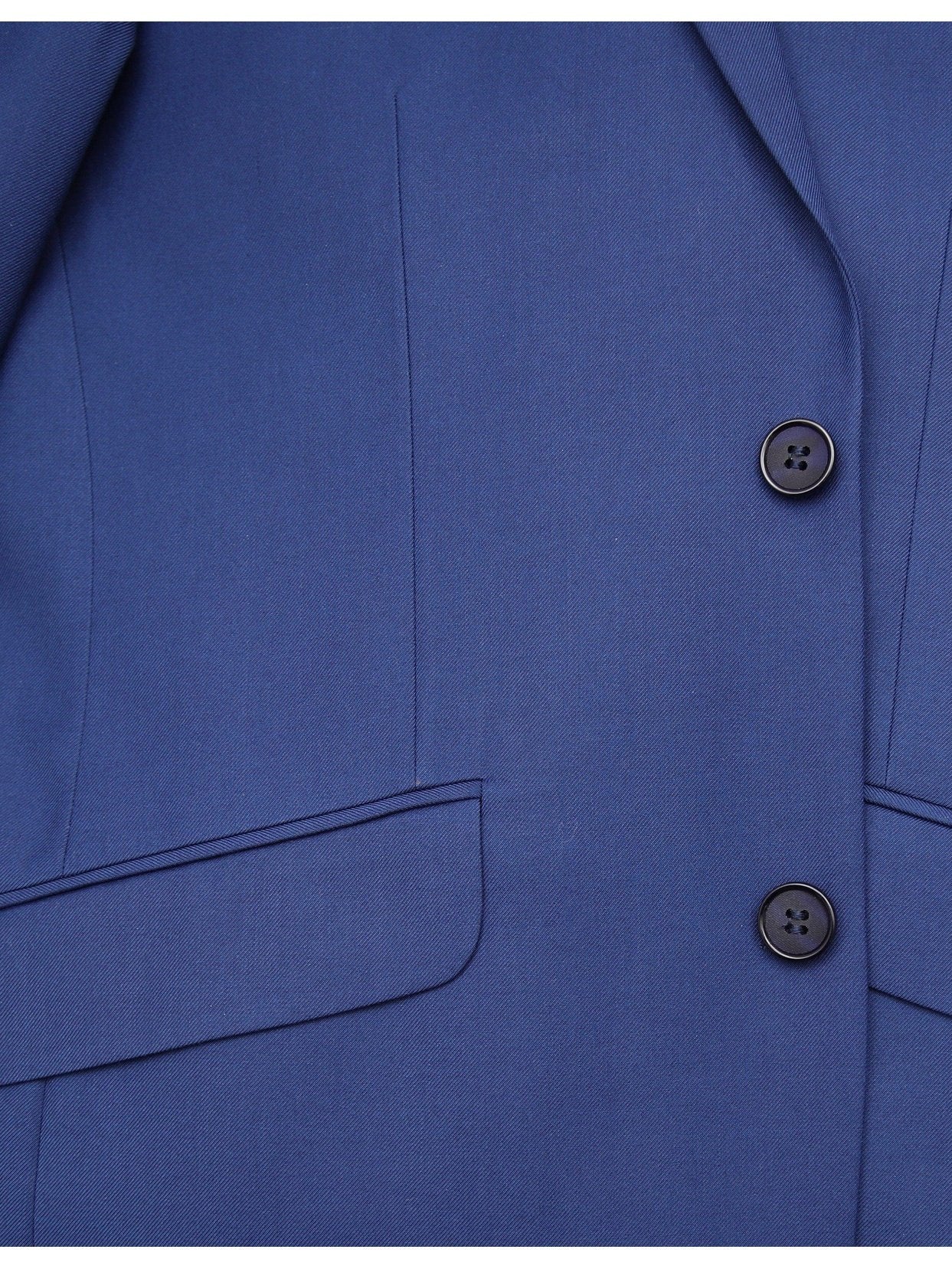 close up of French blue men's suit buttons
