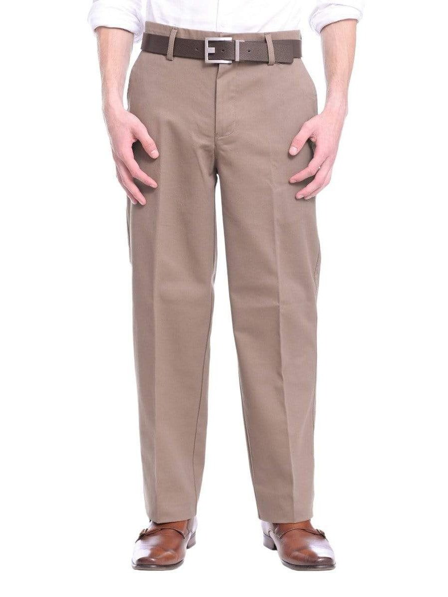 St Johns Bay Mens 100% Cotton Flat Front Chino Pants - The Suit Depot