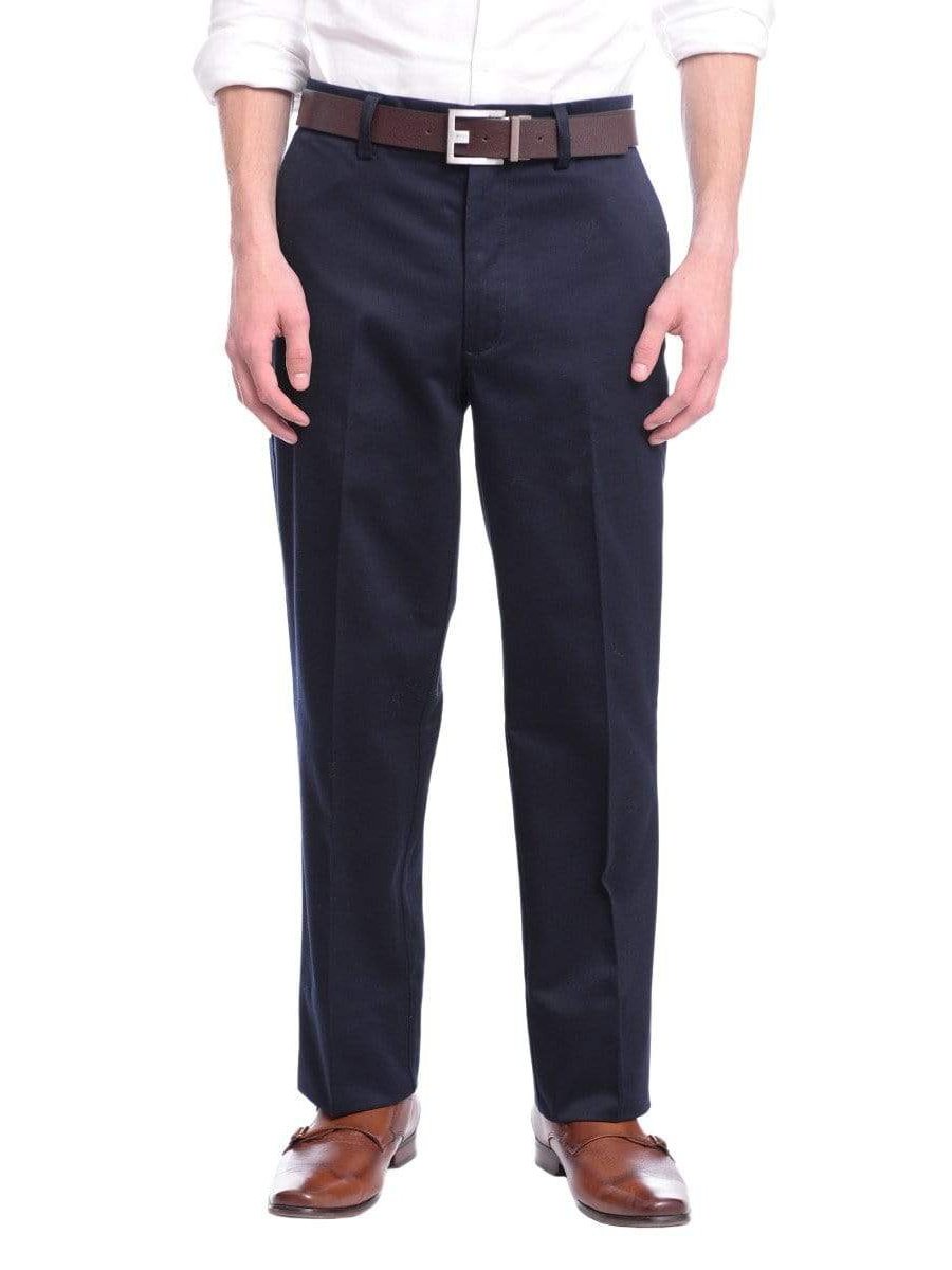 St Johns Bay Mens 100% Cotton Flat Front Chino Pants - The Suit Depot
