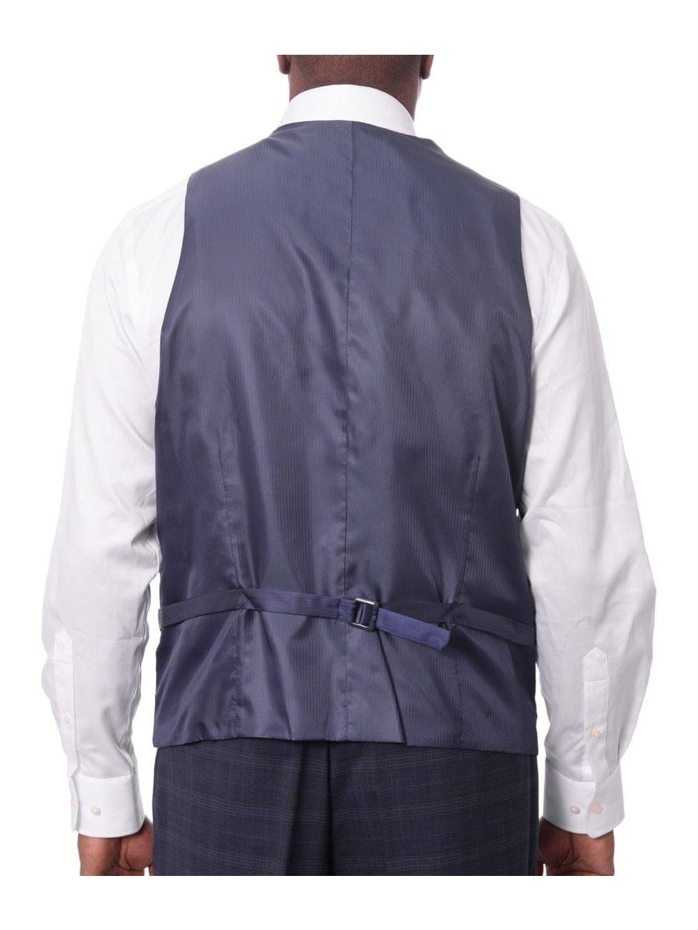 Steven Land Sale Suits Steven Land Mens Blue Plaid 100% Wool Classic Fit 3 Piece Suit
