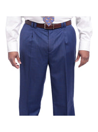 Thumbnail for Steven Land TWO PIECE SUITS Steven Land Classic Fit Blue Windowpane Plaid Vested Wool Suit