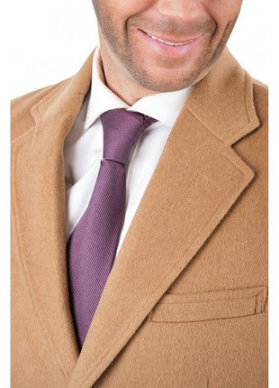 The Suit Depot OUTERWEAR The Suit Depot Men's Wool Cashmere Single Breasted 3/4 Length Top Coat