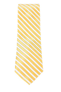 Thumbnail for The Suit Depot Yellow Stripes Arthur Black Premium Silk Tie