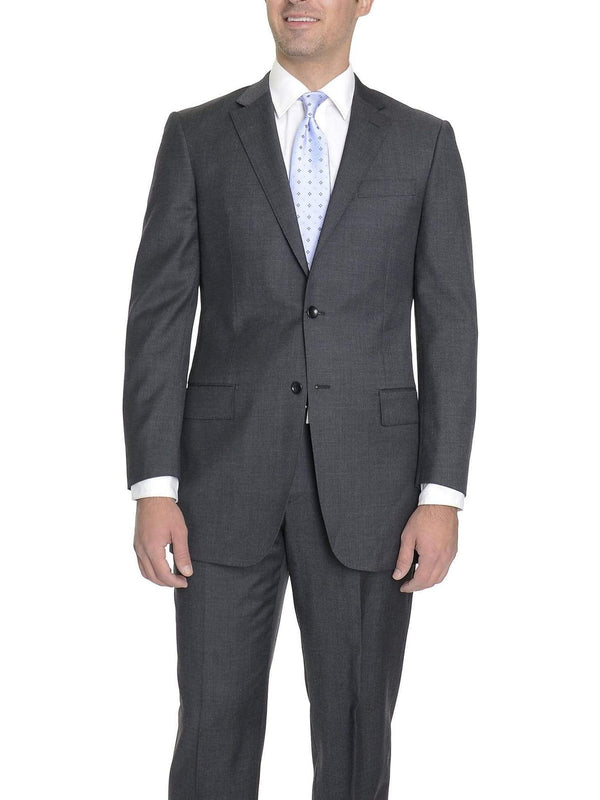 Mini Interlocking G net effect wool suit in dark grey