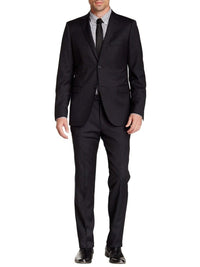 Thumbnail for Zanetti Sale Suits Zanetti Slim Fit Navy Blue Pinstriped Two Button Wool Suit