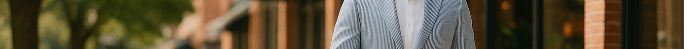 Blue Striped Seersucker Suit