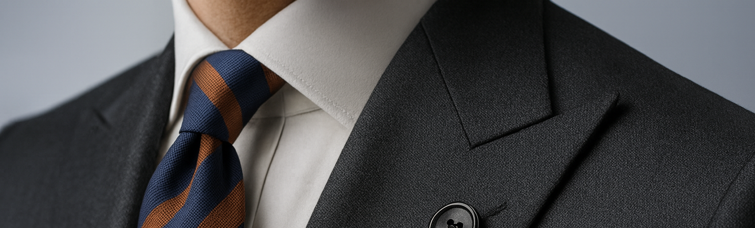 Peak Lapel Suit Close Up