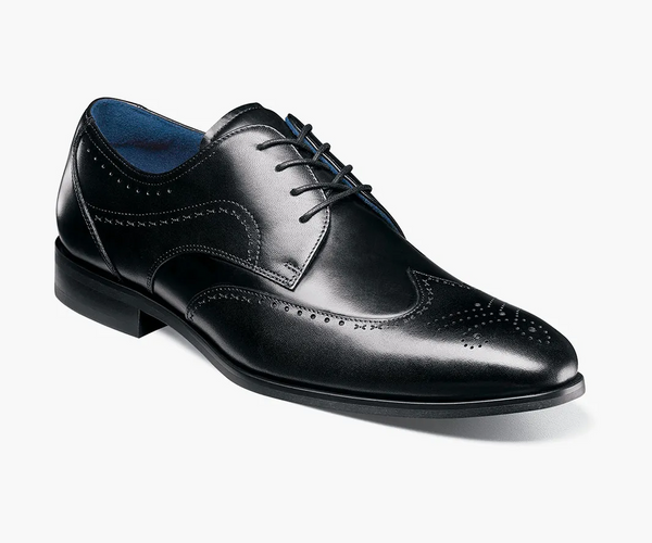 Stacy Adams Brayden Mens Black Lace-up Wingtip Oxford  display picture 1