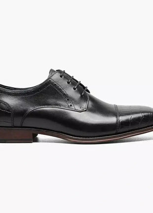 Stacy Adams Penley Men's Black Leather Cap Toe Oxford Dress Shoes