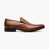 Thumbnail for Florsheim Mens Postino Cognac Brown Slip On Loafer Leather Dress Shoes