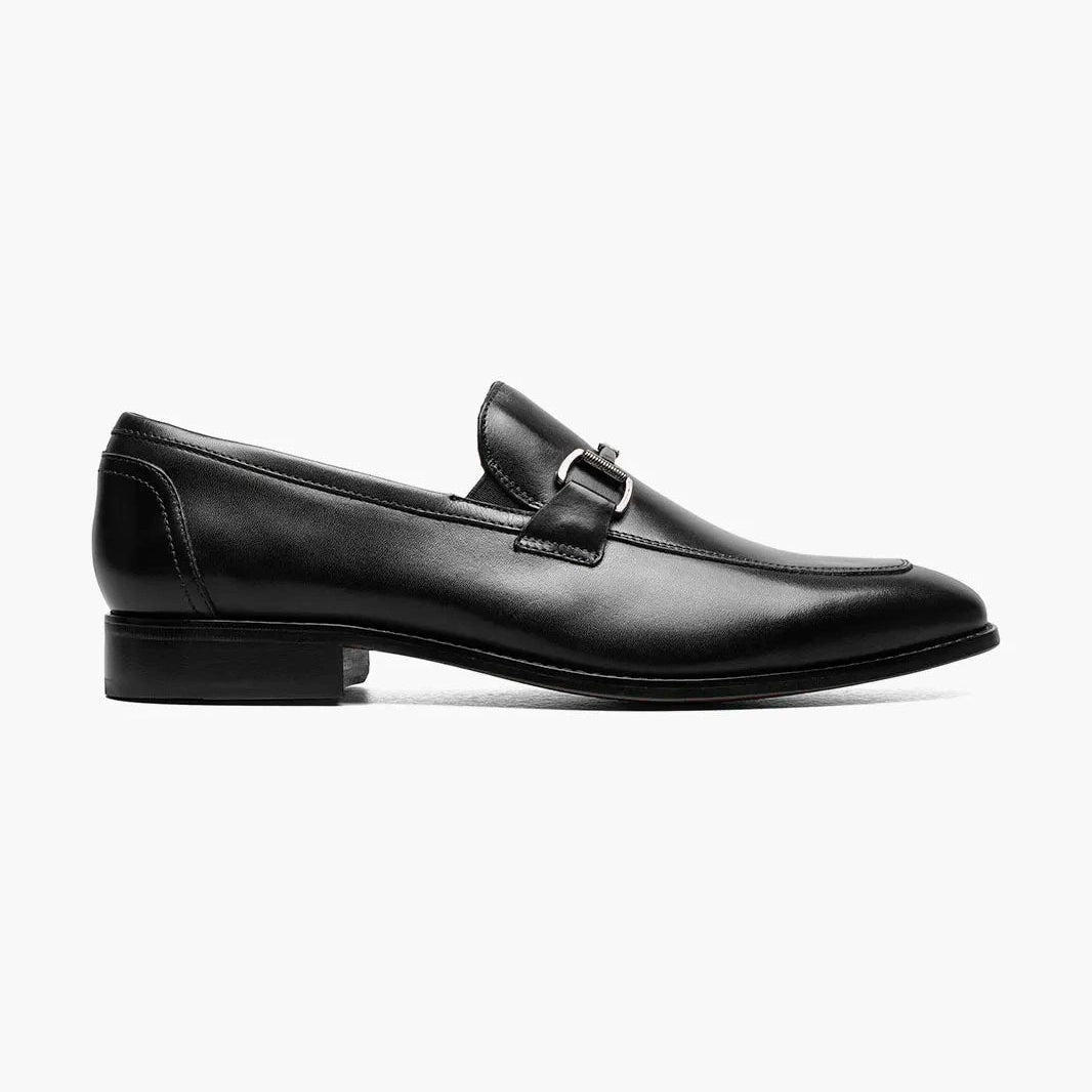 Florsheim Mens Conetta Black Slip On Bit Loafer Leather Dress Shoes