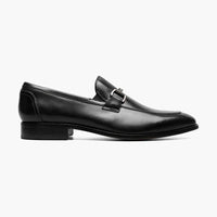 Thumbnail for Florsheim Mens Conetta Black Slip On Bit Loafer Leather Dress Shoes